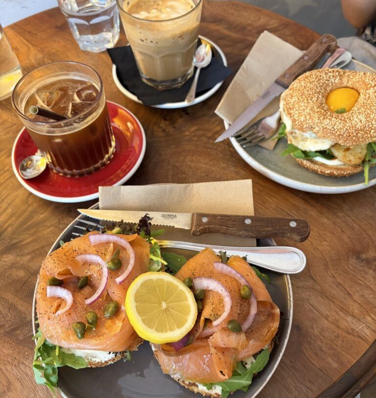 オークランド人気カフェのベーグル