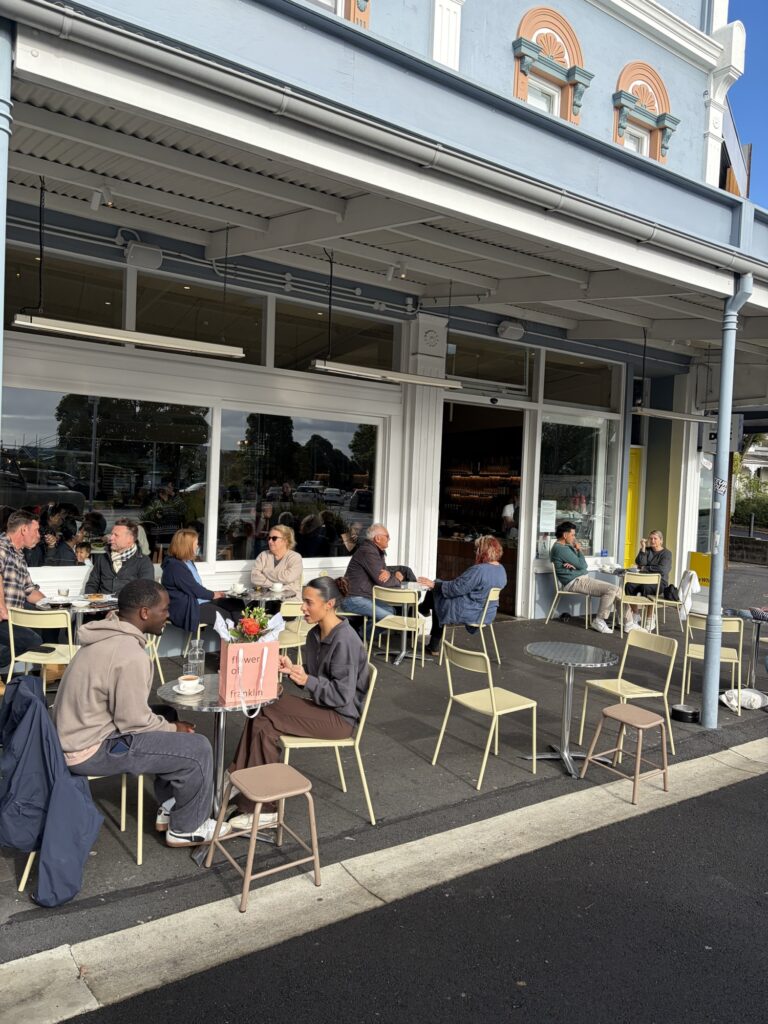 ニュージーランドカフェのテラス席